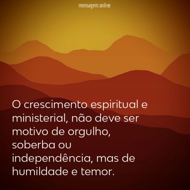 O crescimento espiritual e ministerial