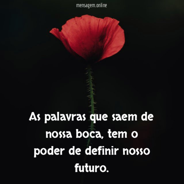 As palavras que saem de nossa boca