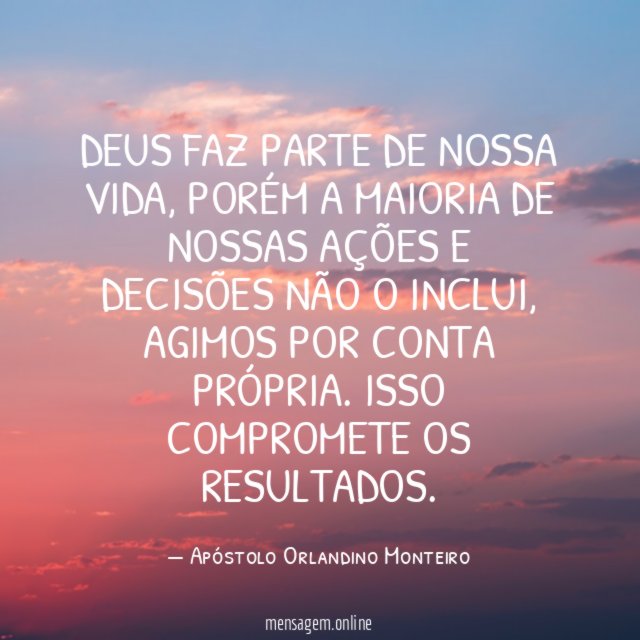 Deus faz parte de nossa vida