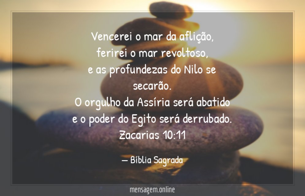 Vencerei o mar da aflição