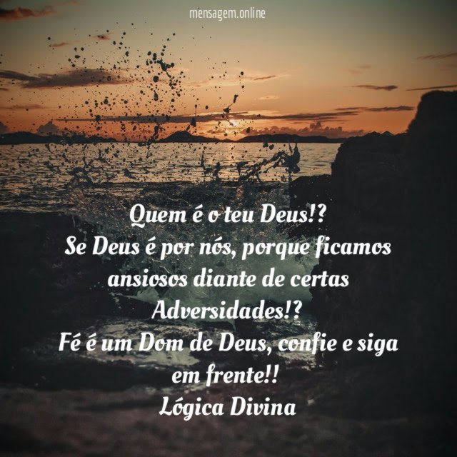 Quem é o teu Deus