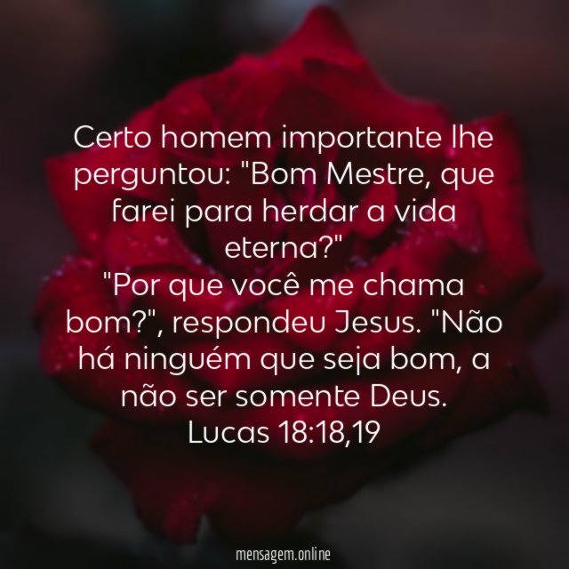 Certo homem importante lhe perguntou