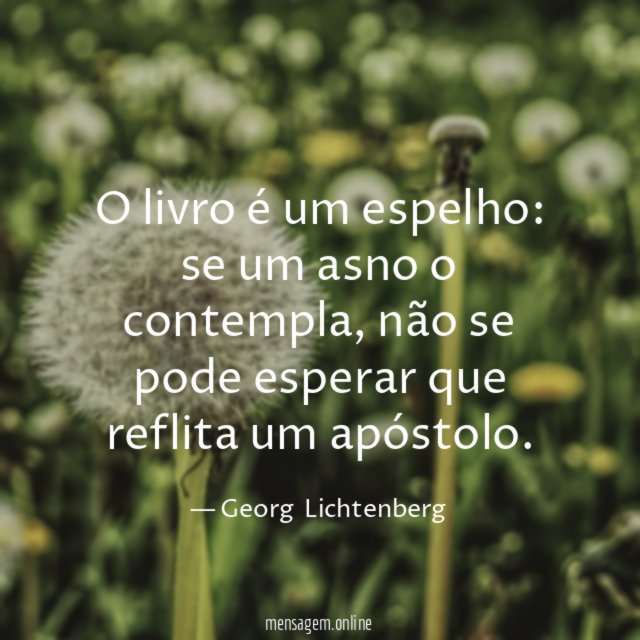 O livro é um espelho