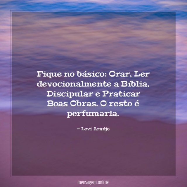 Fique no básico