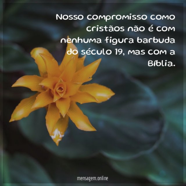 Nosso compromisso como cristãos não é com nenhuma