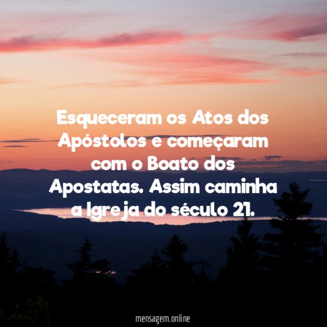 Esqueceram os Atos dos Apóstolos e começaram com