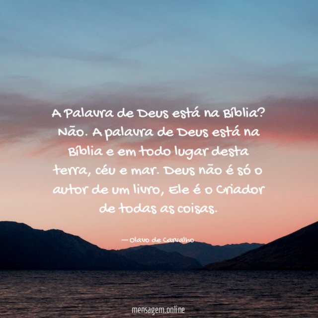 A Palavra de Deus está na Bíblia