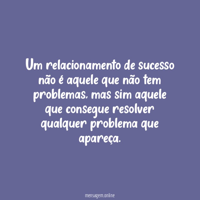 Relacionamento de sucesso