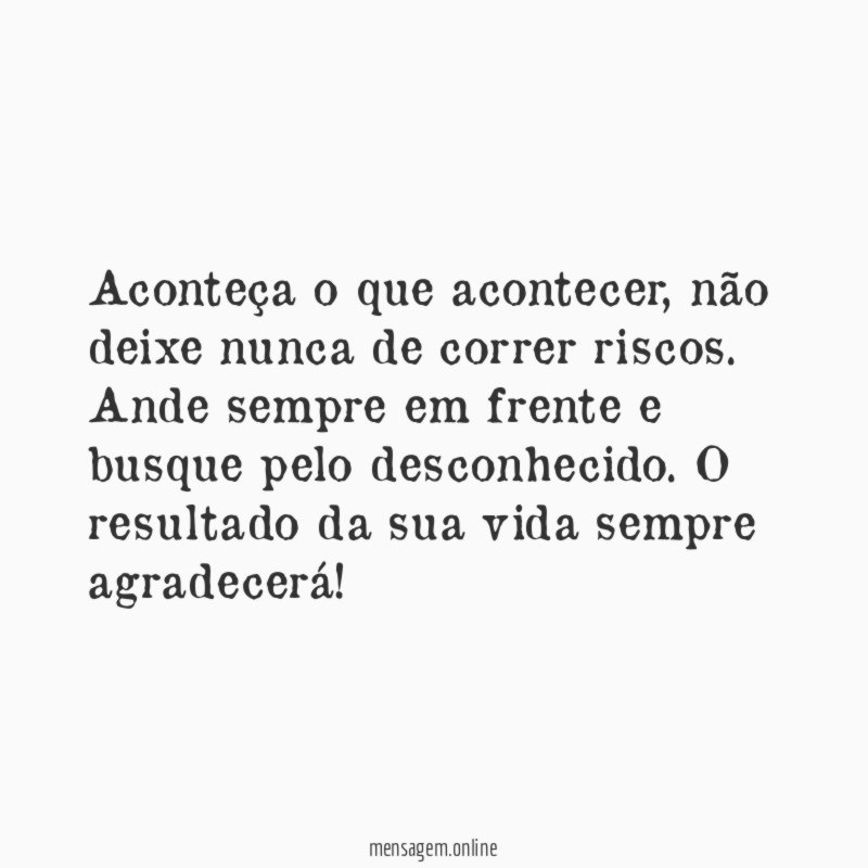 Em frente…