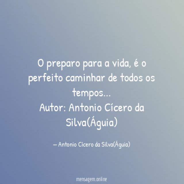 O preparo para a vida