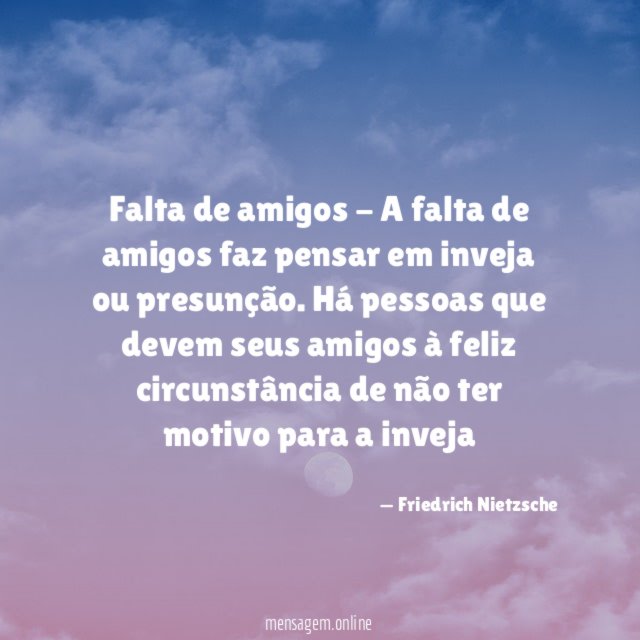 Falta de amigos - A falta de amigos