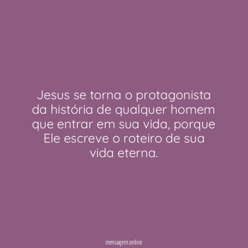 Jesus se torna o protagonista da história de