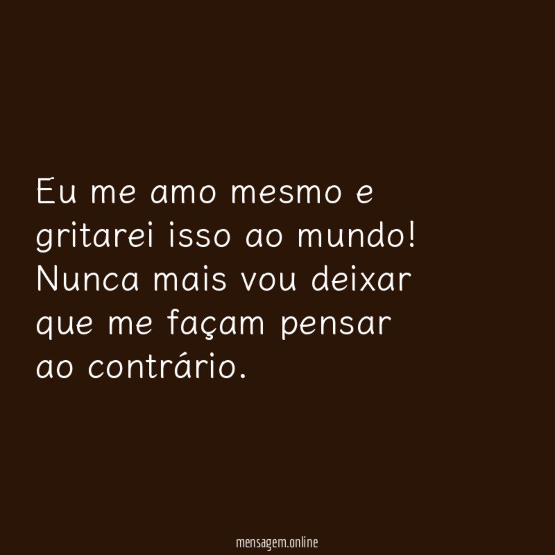 Eu me amo!