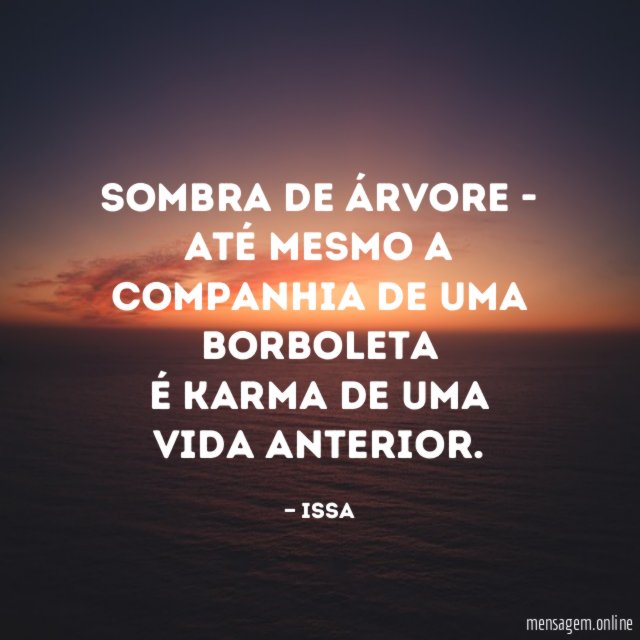 Sombra de árvore - Até mesmo a companhia de