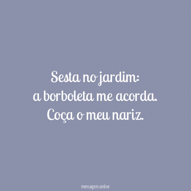 Sesta no jardim