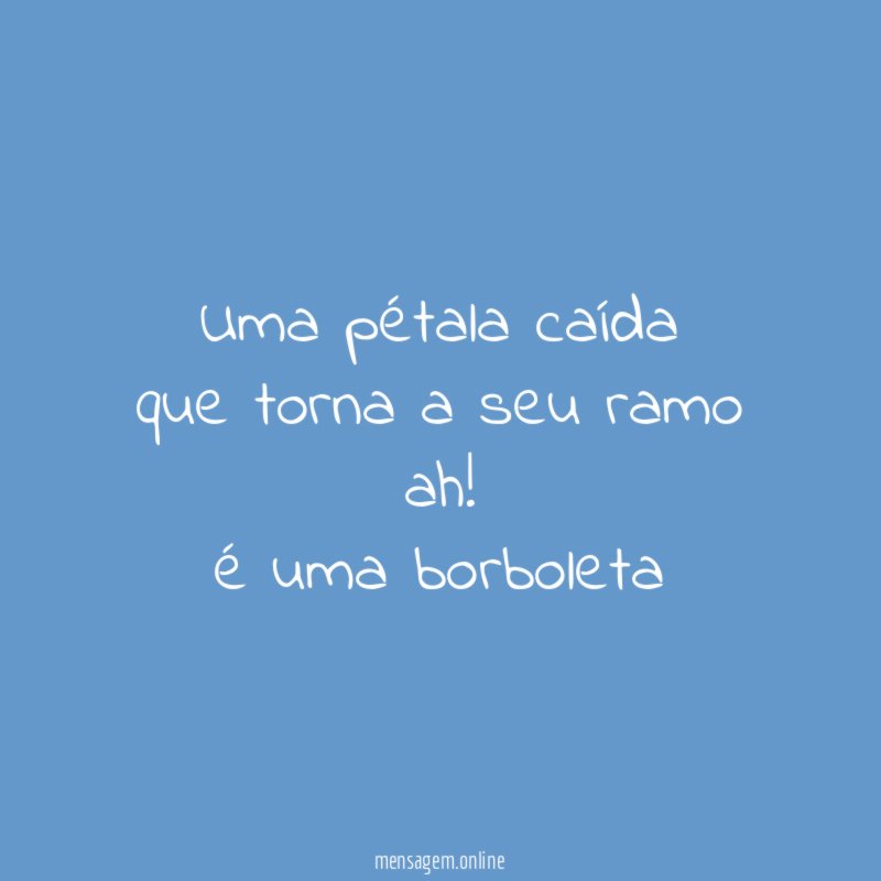 uma pétala caída que torna a seu ramo ah