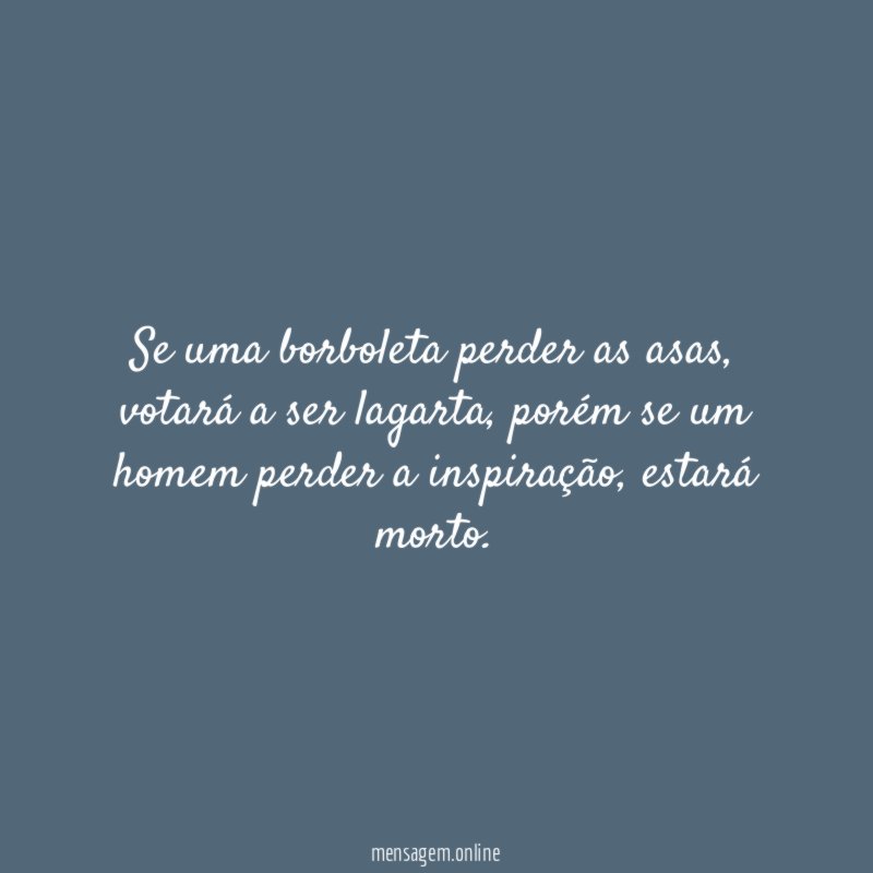Se uma borboleta perder as asas