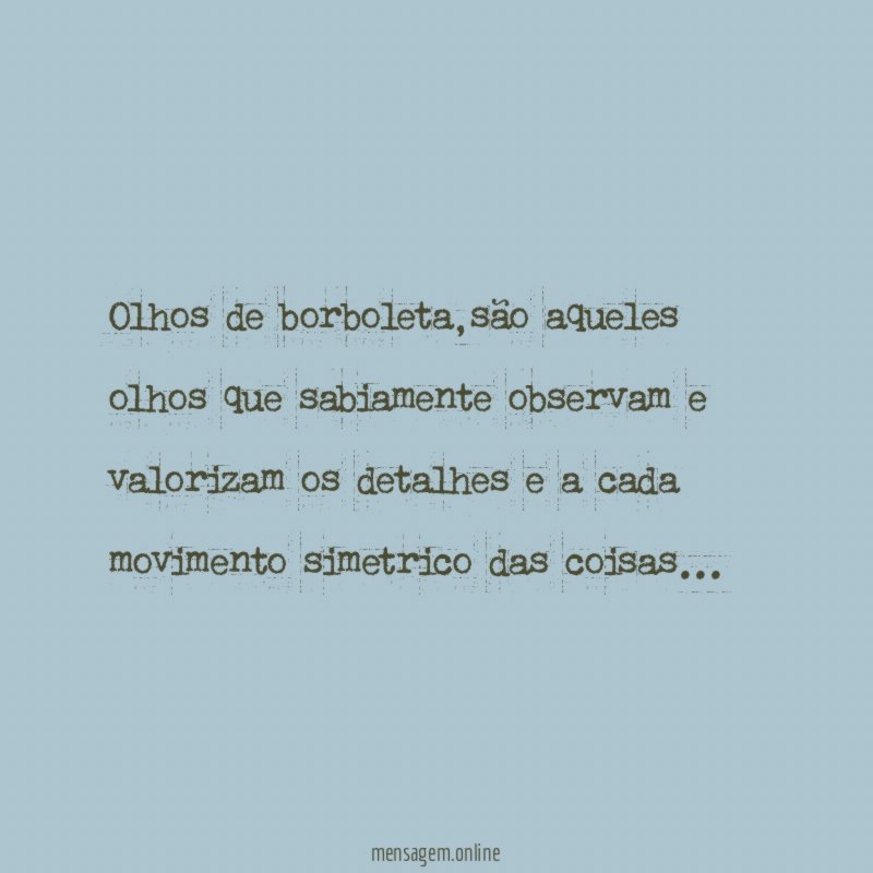 Olhos de borboleta