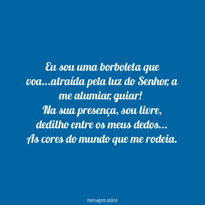 Eu sou uma borboleta que voa