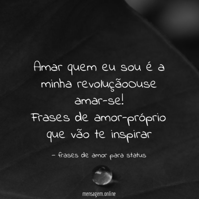 Para um amor-próprio