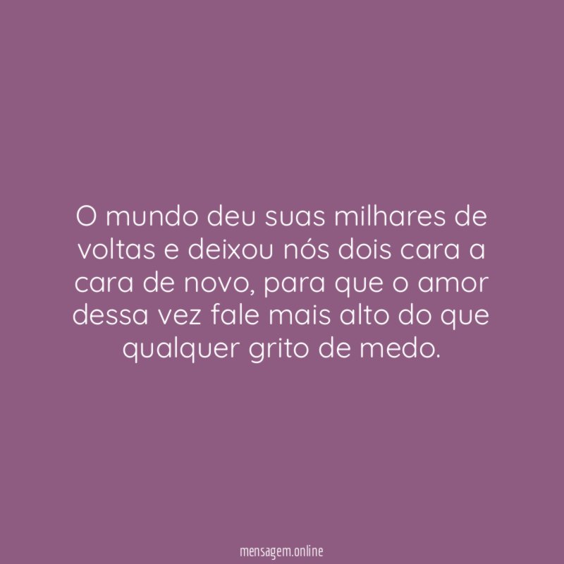 O mundo e suas voltas