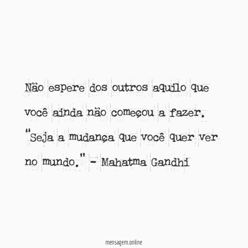 Comece por você