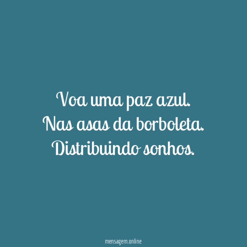 Voa uma paz azul