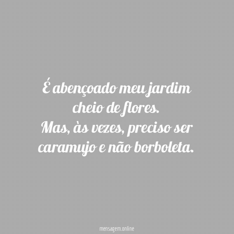 É abençoado meu jardim cheio de flores
