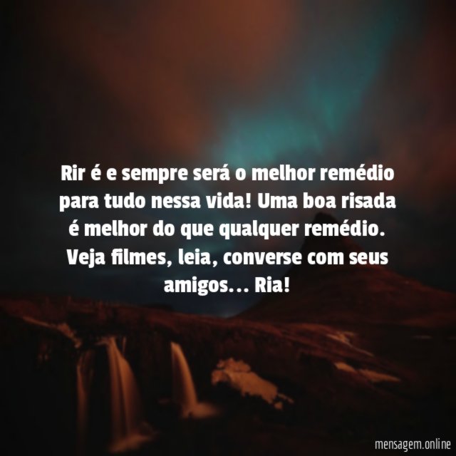Rir é o melhor remédio