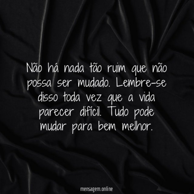 Tudo pode mudar