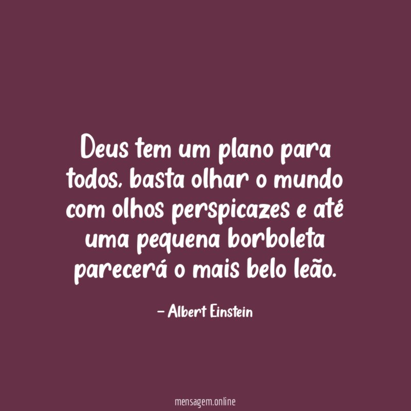 Deus tem um plano para todos