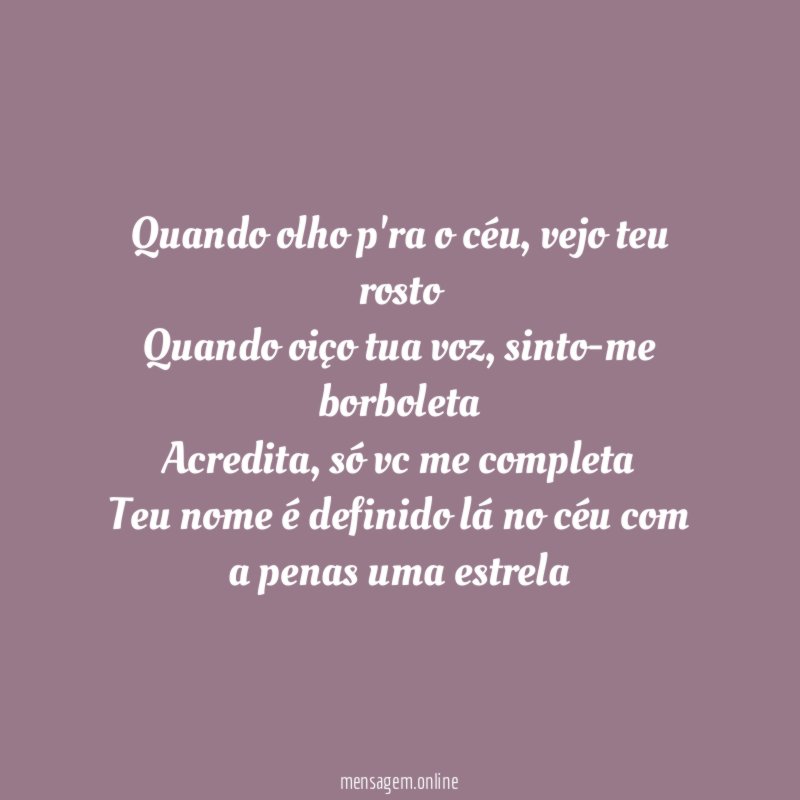 Quando olho p'ra o céu