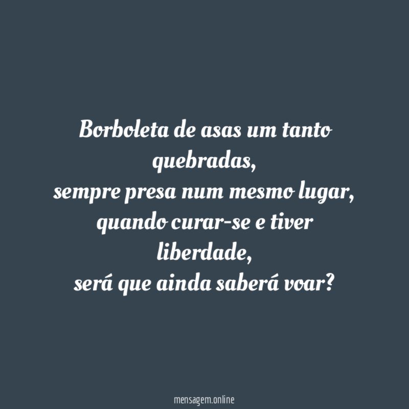 Borboleta de asas um tanto quebradas