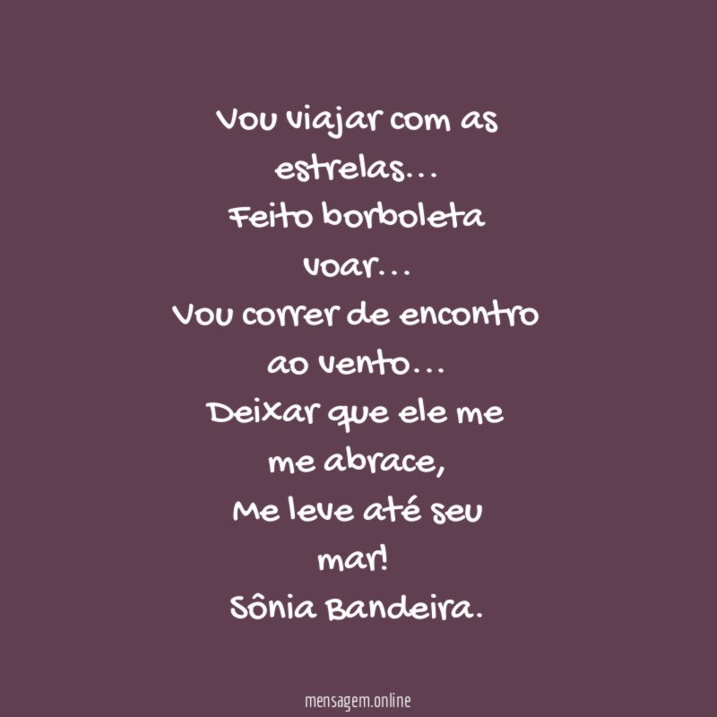 Vou viajar com as