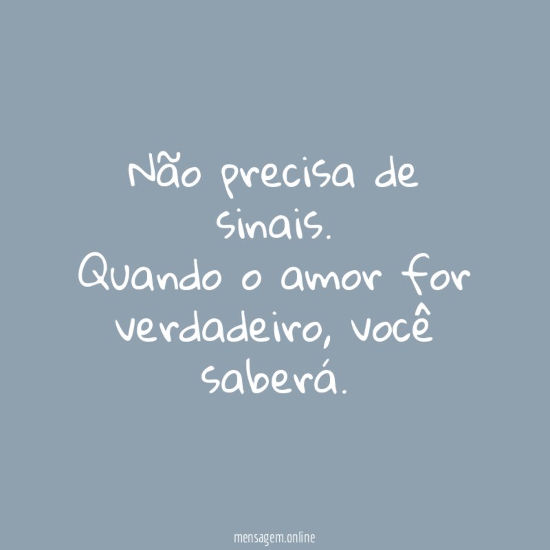 Você vai saber