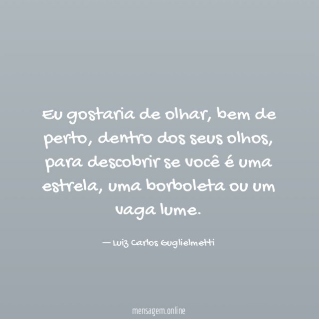 Eu gostaria de olhar