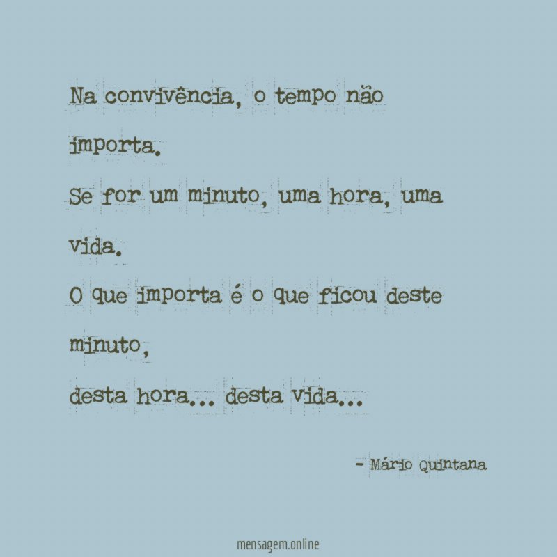 Na convivência
