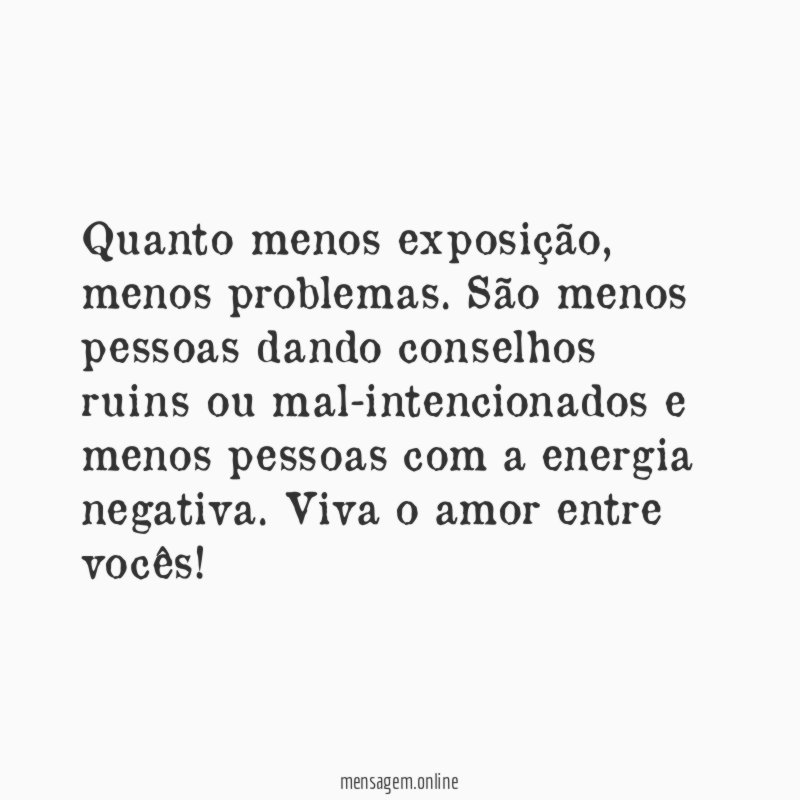 Menos é mais