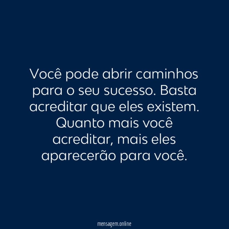 Caminhos abertos