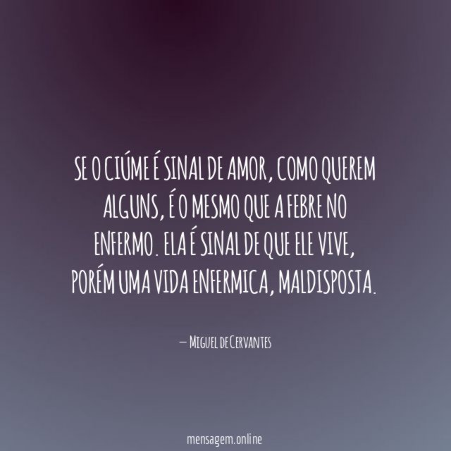 Se o ciúme é sinal de amor