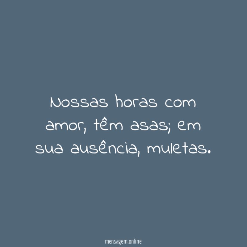 Nossas horas com amor