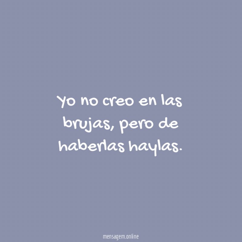 Yo no creo en las brujas