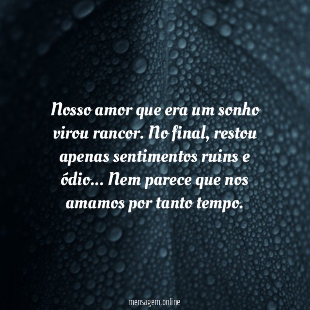 Virou ódio