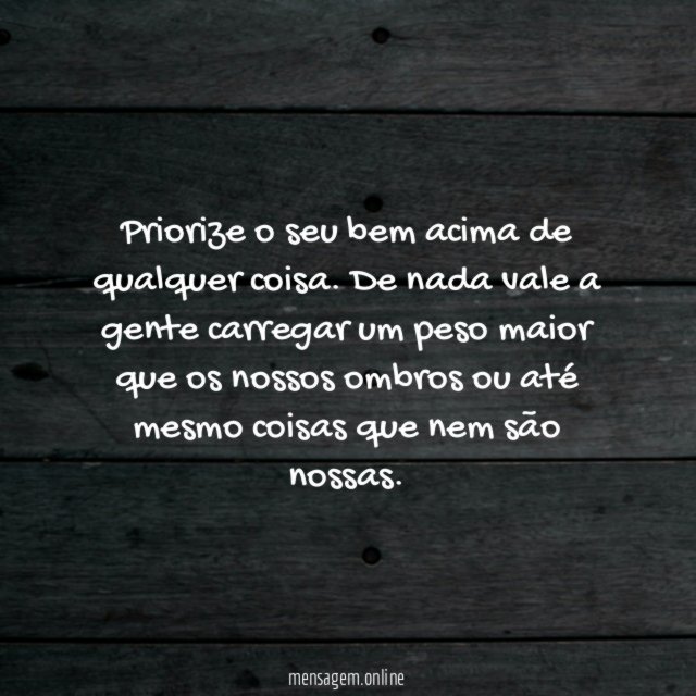 Priorize o seu bem