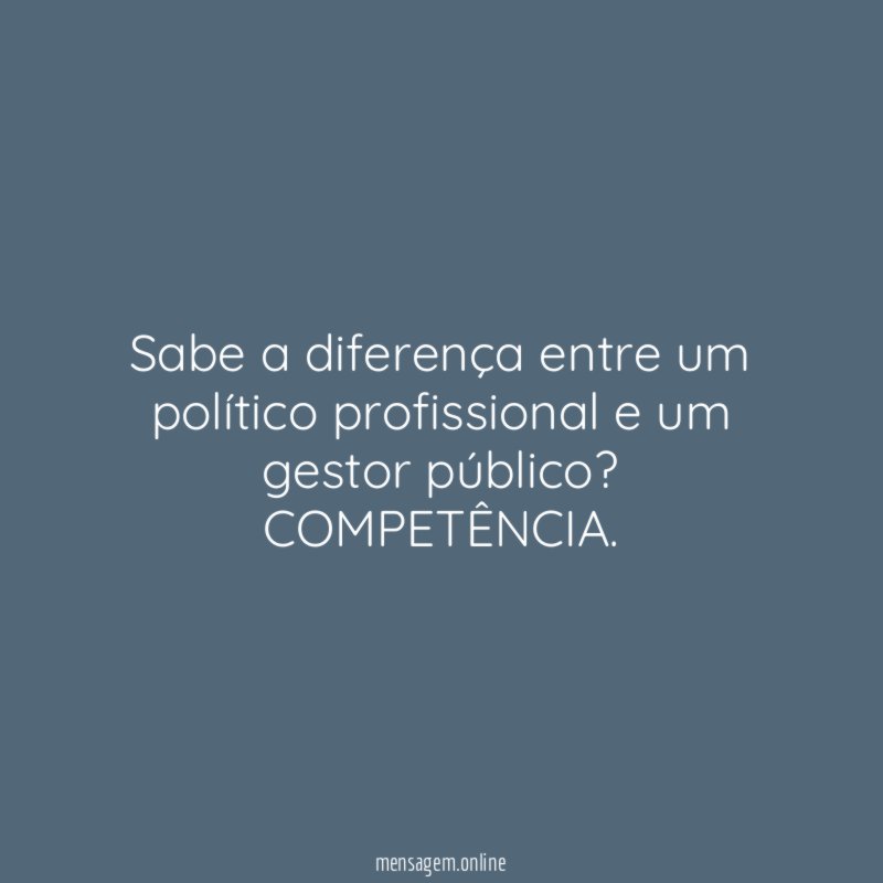 Sabe a diferença entre um político profissional