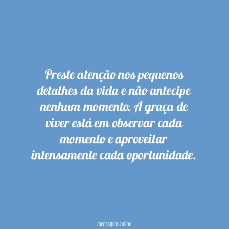 Detalhes da vida