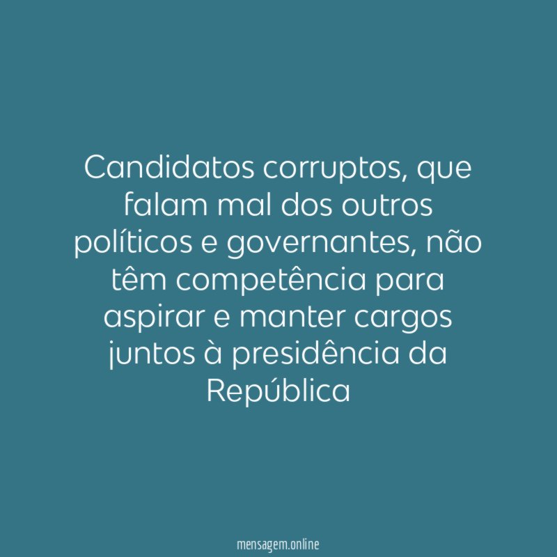 Candidatos corruptos
