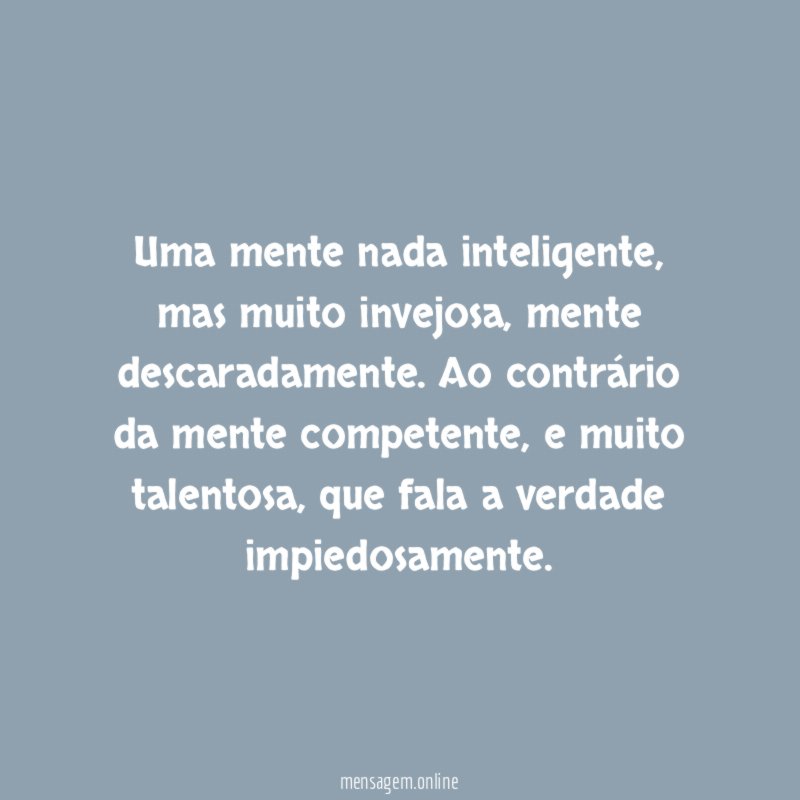 Uma mente nada inteligente