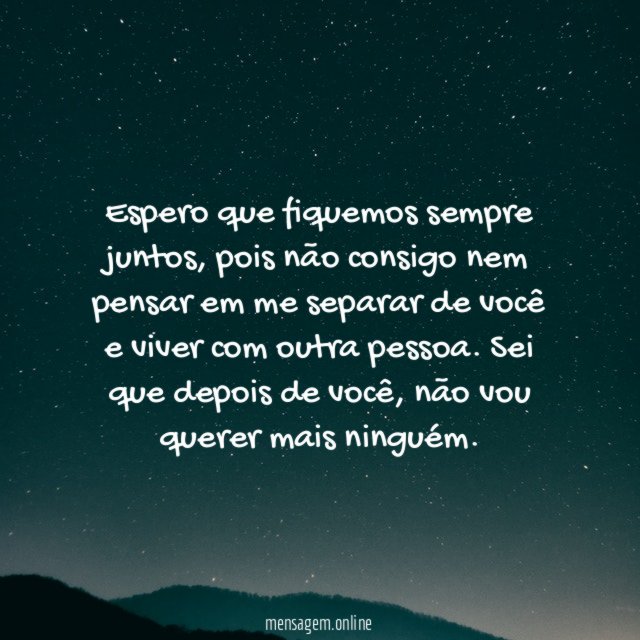 Não quero mais ninguém