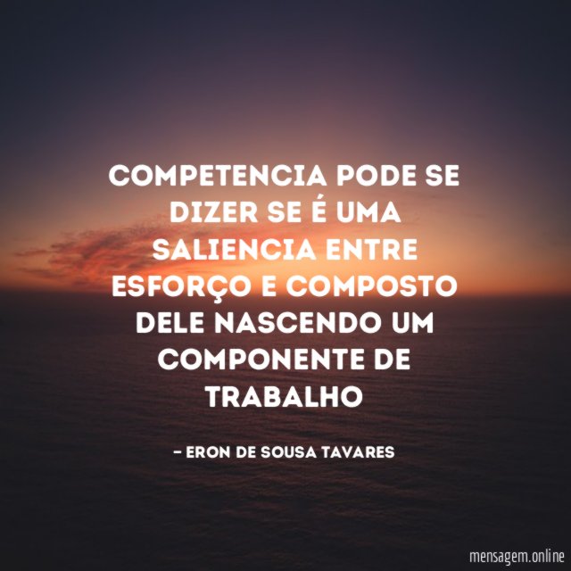 Competencia pode se dizer se é uma saliencia